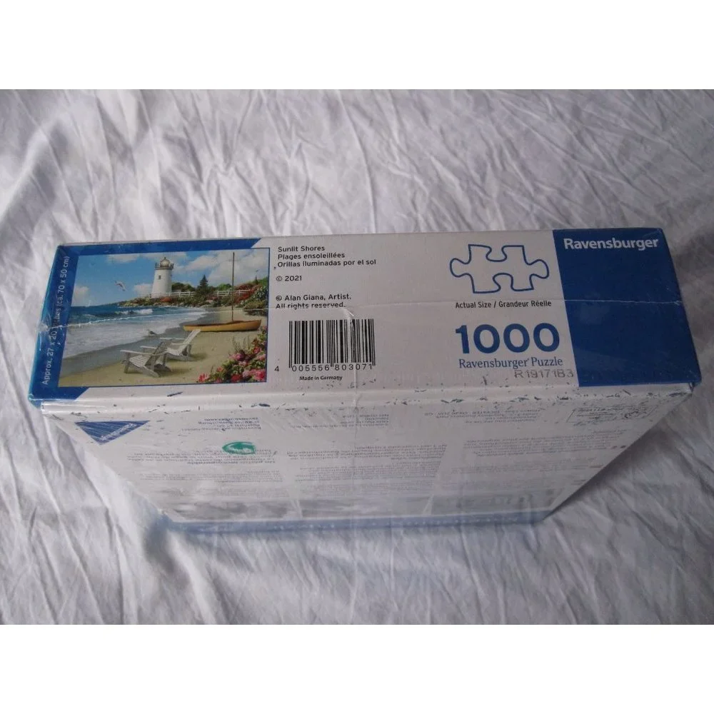 NEW Ravensburger Beach Lighthouse Sunlit Shores‎ 1000 piece jigsaw puzzle